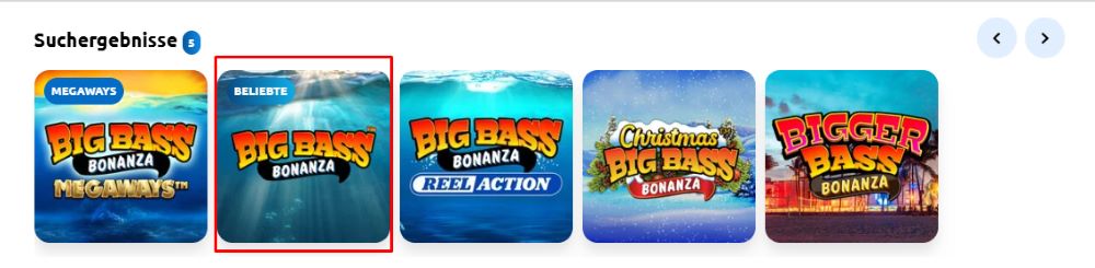 Big Bass Bonanza finden und starten