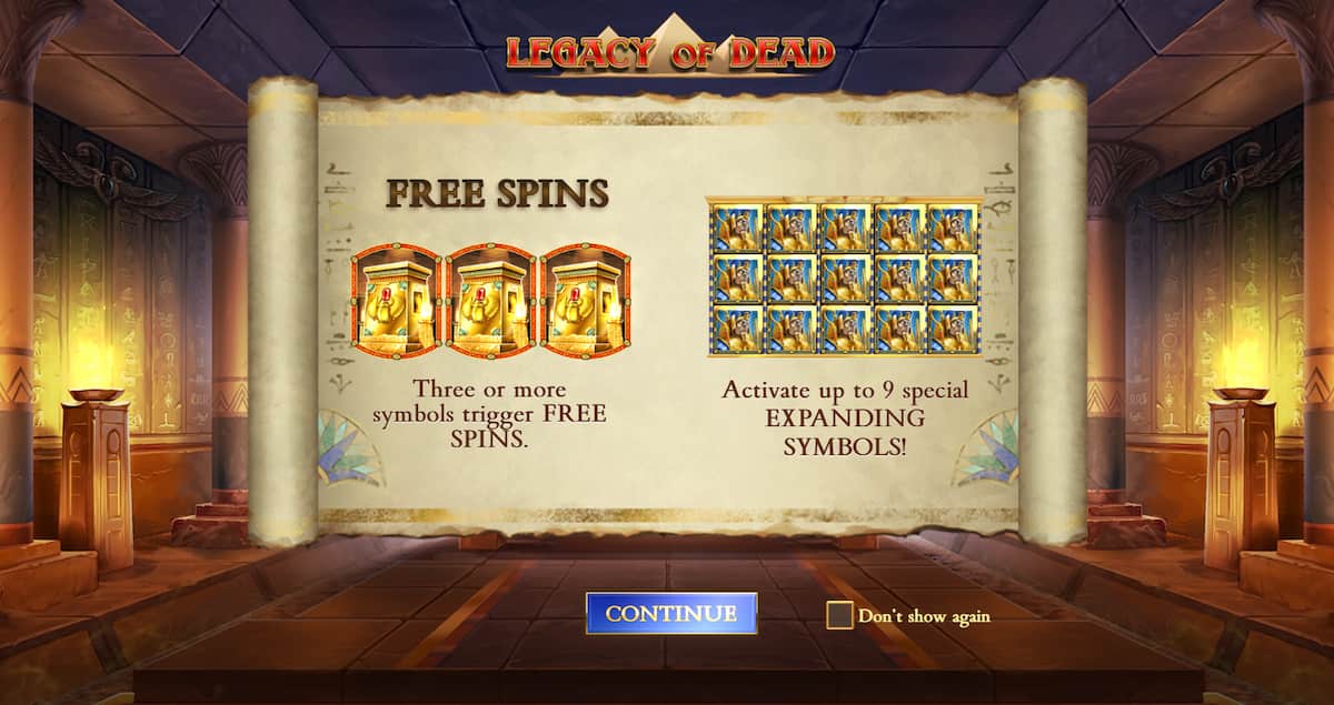 Legacy of Dead Features & Bonusfunktionen