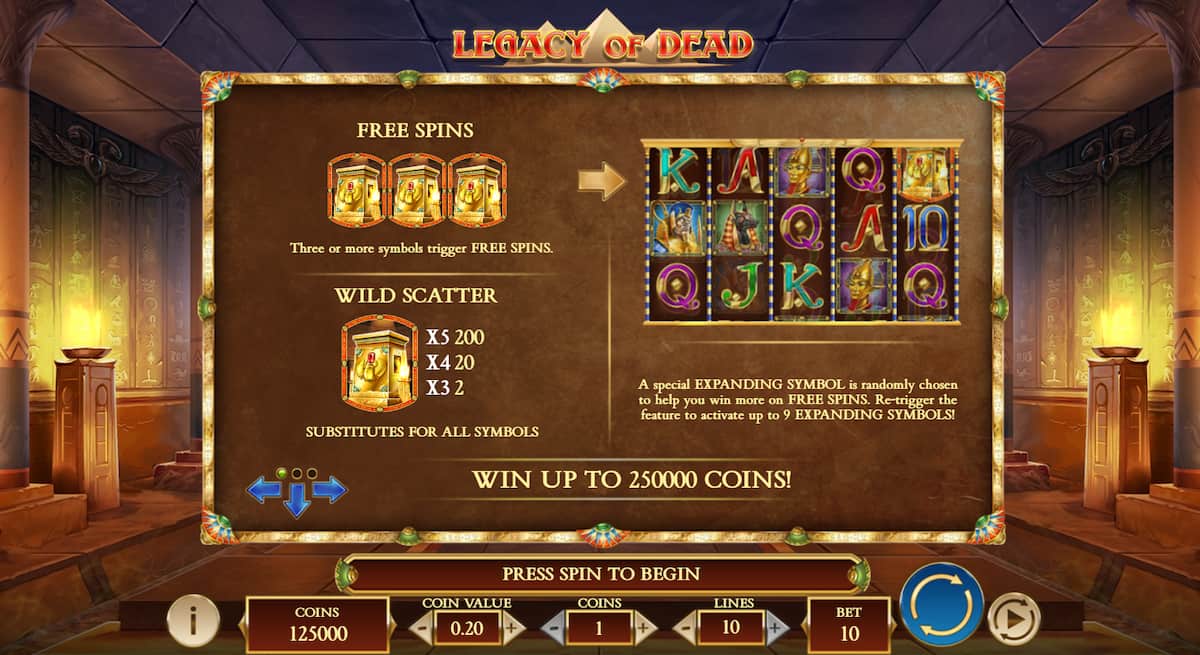 Legacy of Dead So funktioniert das Spiel