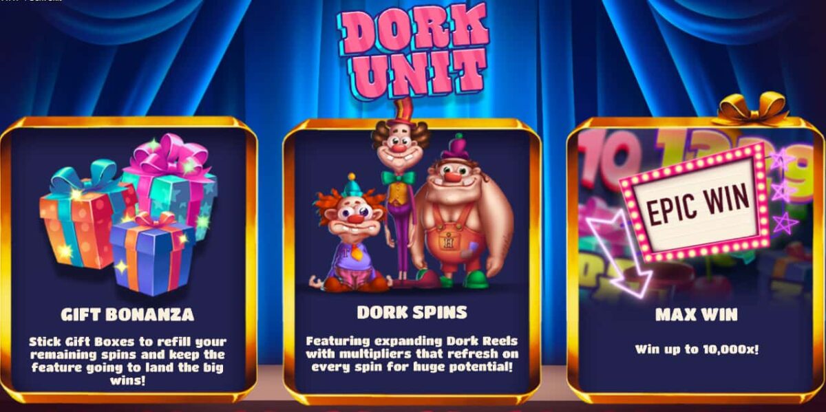 dork unit slot homepage screenshot