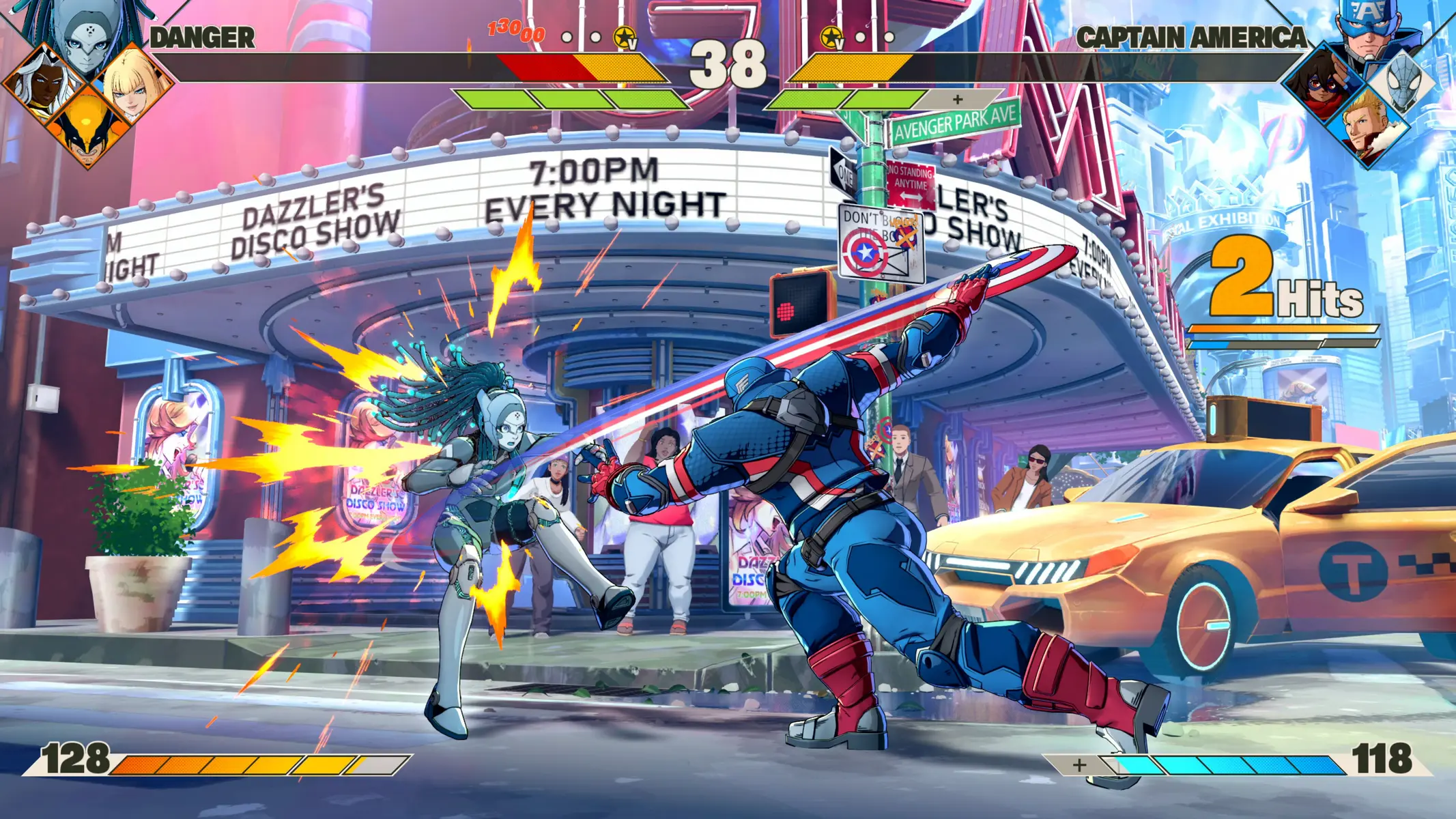 Ein Kampf zwischen Captain America und Danger in Marvel Tōkon: Fighting Souls.